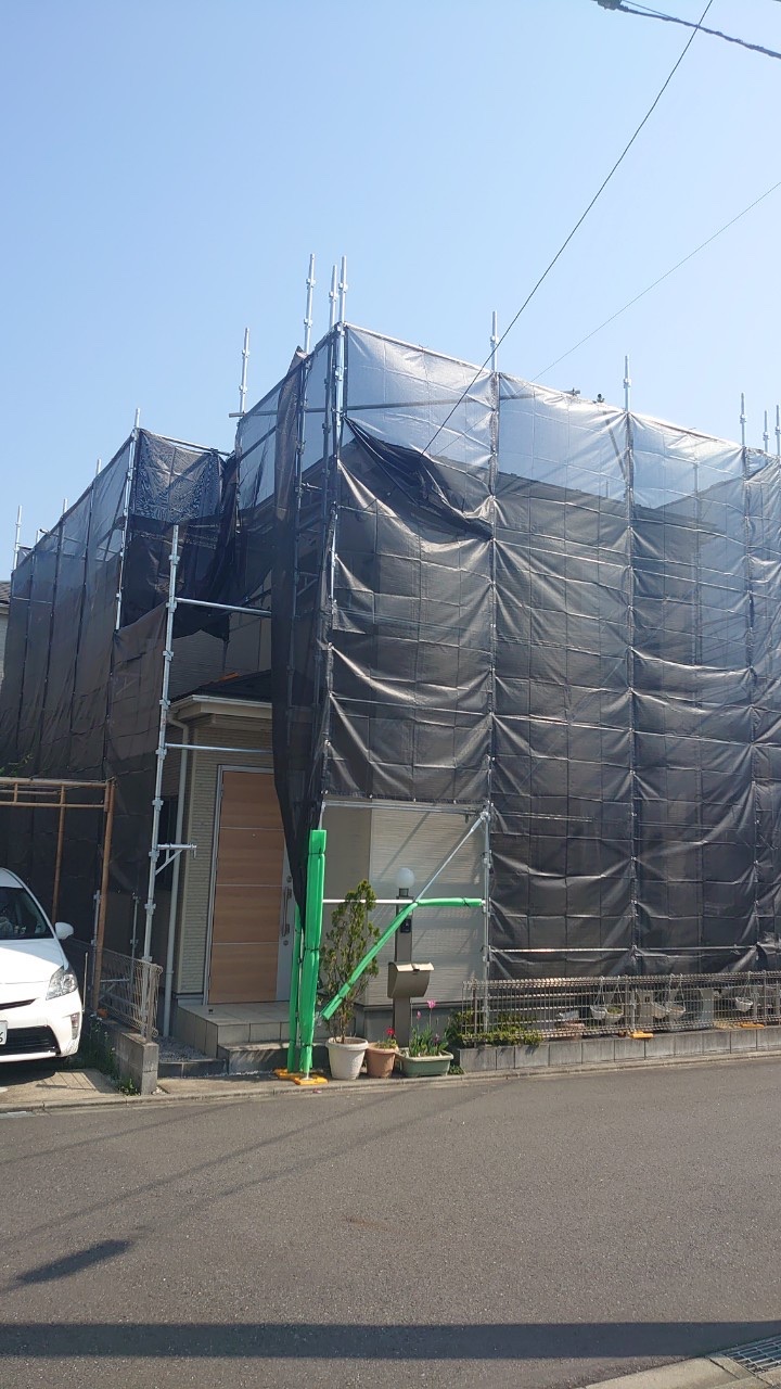神奈川県|横浜市旭区:足場組み立て工事を行いました！