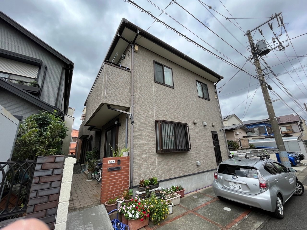綾瀬市の外壁塗装事例：施工前