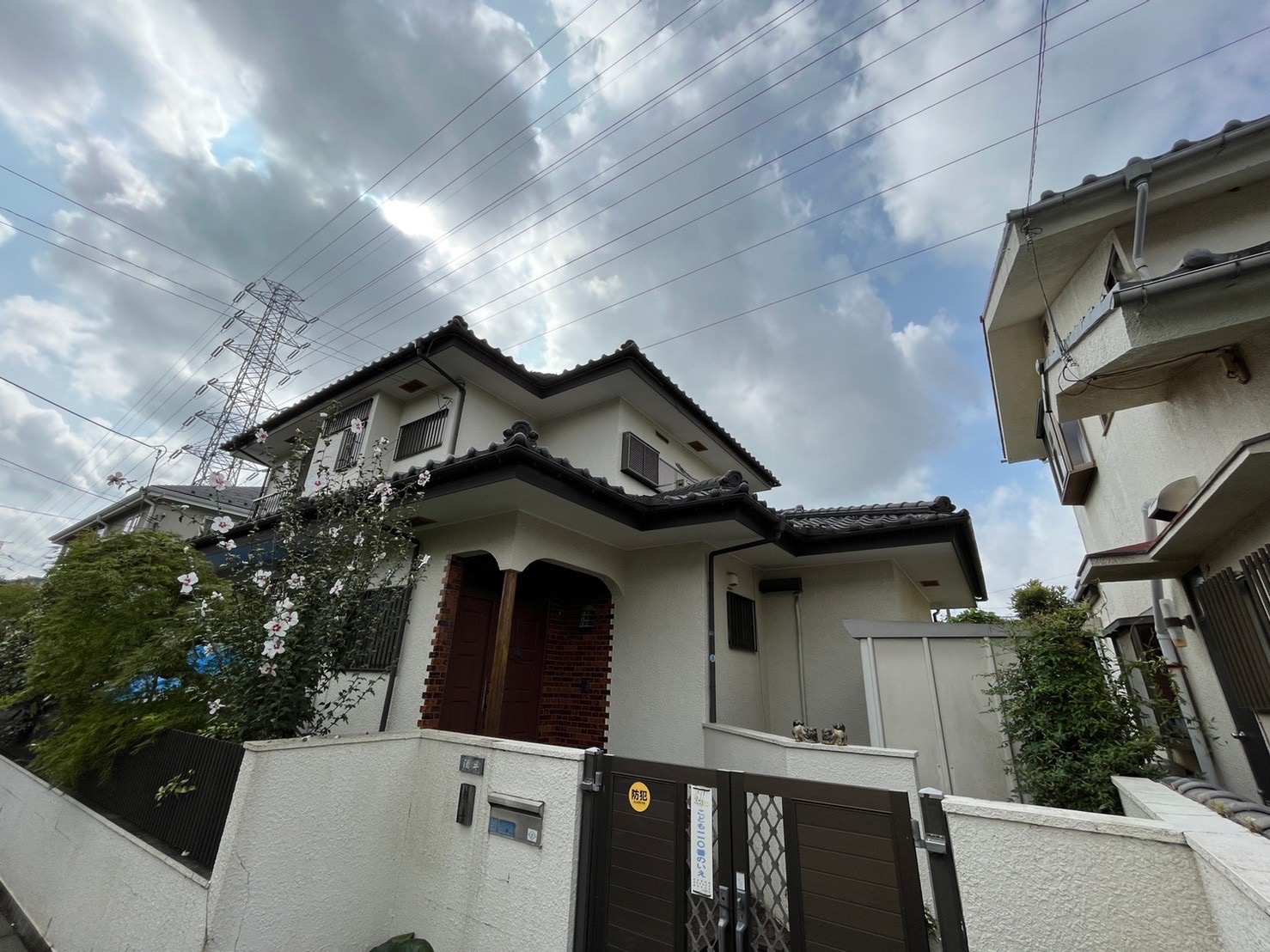 東京都練馬区の外壁塗装事例：施工前（モルタル外壁）