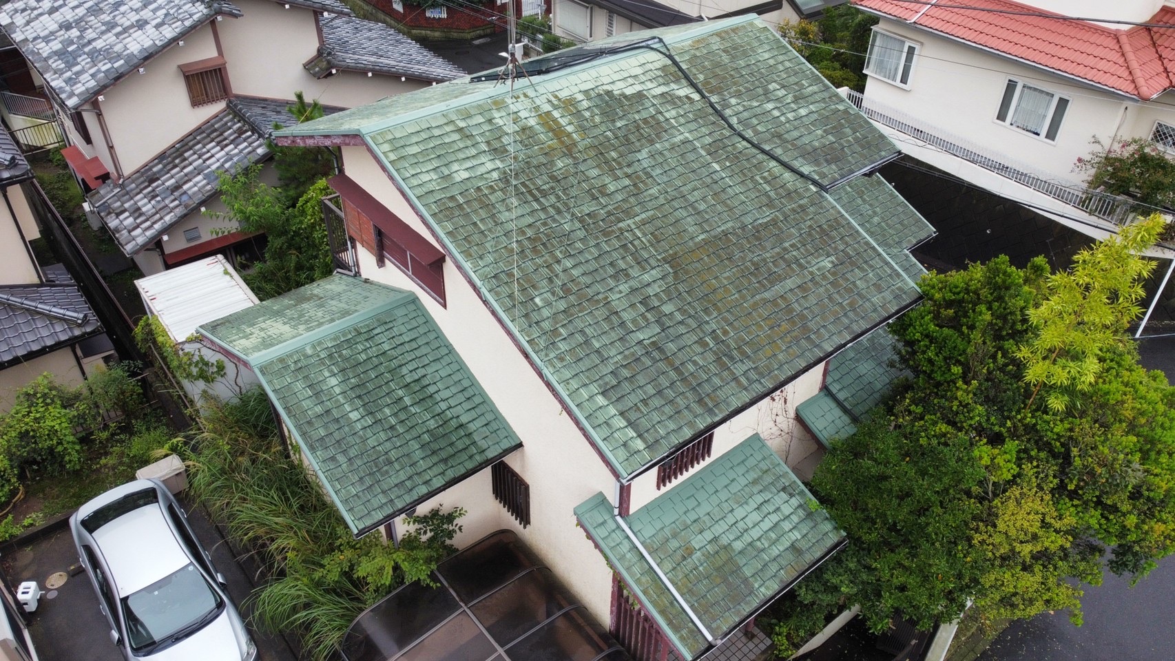 施工前:南足柄市のスレート屋根