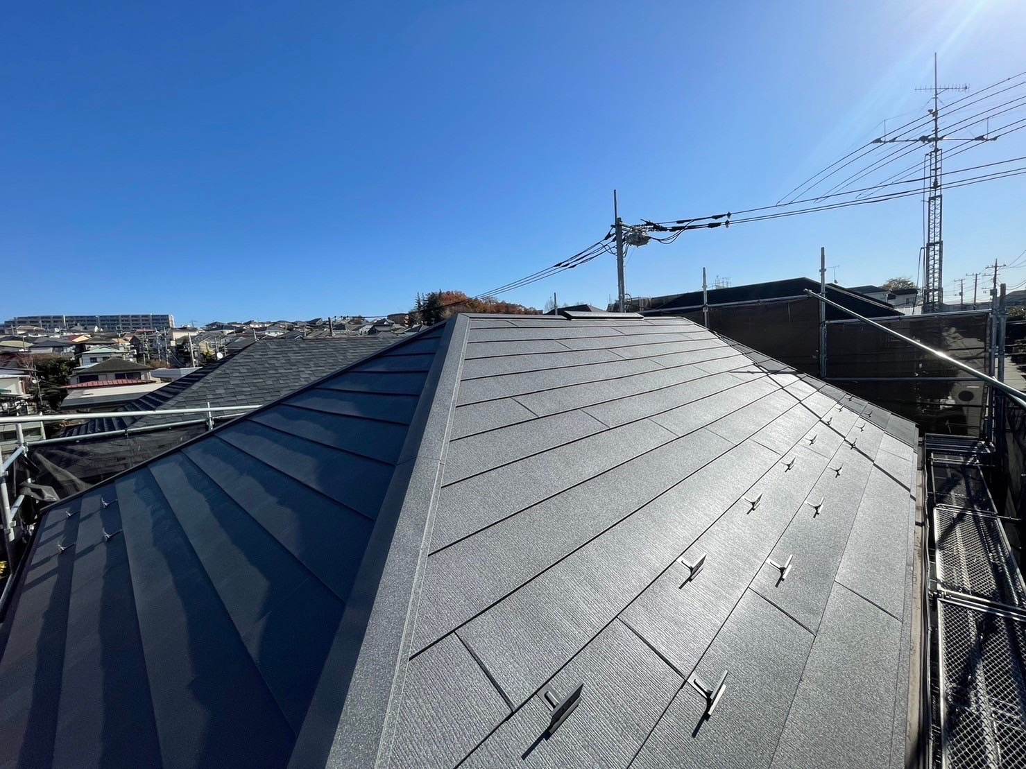 東京都文京区 屋根カバー工法・外壁塗装 施工後
