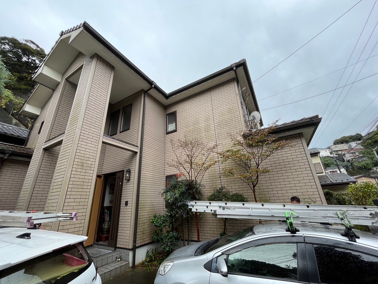 東京都福生市の外壁塗装事例:施工前