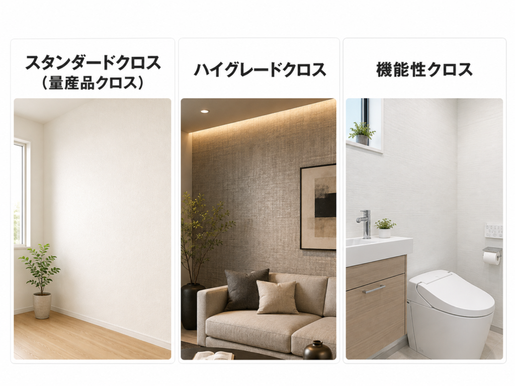 壁や天井に施工するクロスのイメージ